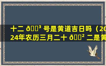 十二 🌳 号是黄道吉日吗（2024年农历三月二十 🌲 二是黄道吉日吗）